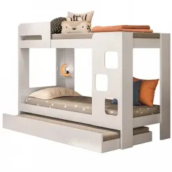 Treliche Vegas Para Colchao 188x88 Com Prateleira Tigus Branco