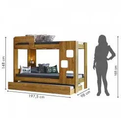 Treliche Vegas Para Colchao 188x88 Com Prateleira Tigus Medidas