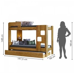 Treliche Vegas Para Colchao 188x88 Com Prateleira Tigus Medidas