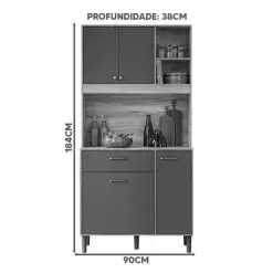 Armario De Cozinha Erva Doce 90cm 4 Portas 1 Gaveta Nicioli Medidas