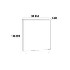 Cabeceira Paris Solteiro Courino Havai Medidas