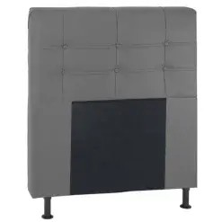 Cabeceira Paris Solteiro Suede Havai Cinza