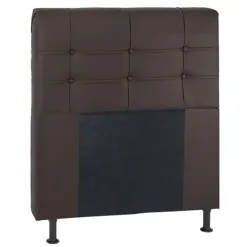 Cabeceira Paris Solteiro Suede Havai Marrom