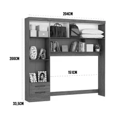Guarda Roupa Modulado Carioca 5 Portas Medidas