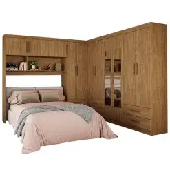 Guarda Roupa Modulado Carioca Hercules Casal 11 Portas 6 Gavetas E Espelho