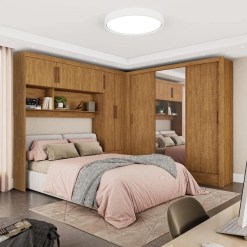 Guarda Roupa Modulado Carioca Santiago Casal 8 Portas 5 Gavetas E Espelho