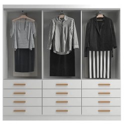 Guarda Roupa New Monaco Casal 6 Portas 12 Gavetas Evidencia Interno