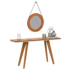 Kit Aparador E Espelho Decorativo Ibiza Redondo Tebarrot