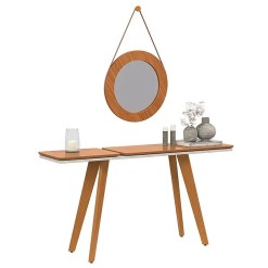 Kit Aparador E Espelho Decorativo Ibiza Redondo Tebarrot
