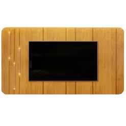 Painel Celine Para TV Ate 75 Polegadas Com LED DJ Bali Cedro