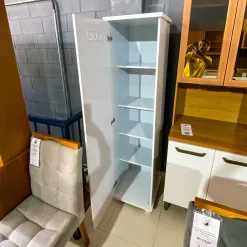 Armario Multiuso Cuiaba 1 Porta 4 Prateleiras Arte Moveis Foto Real