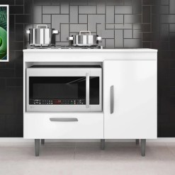 Balcao Alecrim Para Cooktop 4 Bocas E Forno 1 Porta 1 Gaveta