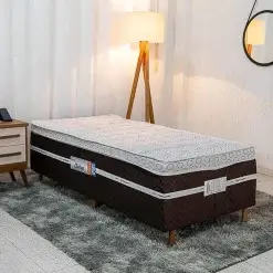 Cama Box Livina Solteiro com Molas Ensacadas 88x188x58cm