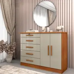 Comoda Istambul 5 Gavetas 2 Portas Tcil