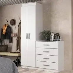 Comoda Larissa 4 Gavetas 2 Portas Evidencia