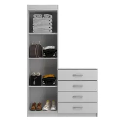 Comoda Larissa 4 Gavetas 2 Portas Evidencia Interno