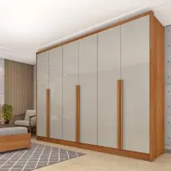 Guarda Roupa Realeza Casal 6 Portas 6 Gavetas Tcil Cinamomo Off White