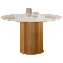 Mesa Dara Redonda COM Vidro 110x110 LJ