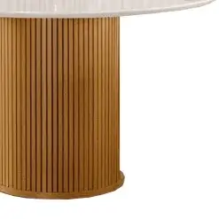 Mesa Dara Redonda COM Vidro 110x110 LJ Moveis Detalhe