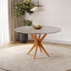 Mesa Simpatia COM Vidro Redonda 108x108 JCM