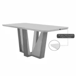 Mesa Veneza 135x90 COM Vidro LJ Detalhe