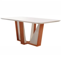 Mesa Veneza 135x90 COM Vidro LJ Moveis