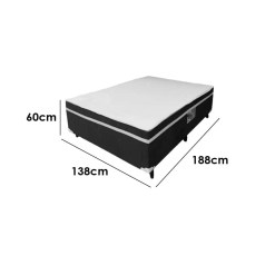 Cama Box Alto Nivel Casal Com Molas Ensacadas 138x188x60cm Medidas