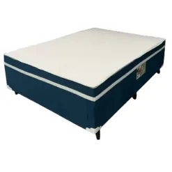 Cama Box Alto Nivel Casal Com Molas Ensacadas