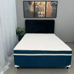 Cama Box Alto Nivel Casal Com Molas Ensacadas Foto Real