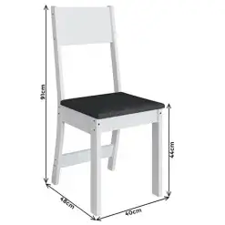 Mesa De Jantar Karla Com 4 Cadeiras Indekes Medidas Cadeira