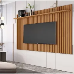 Painel Classic 185cm Para TV Ate 75 Polegadas Ripado Giga