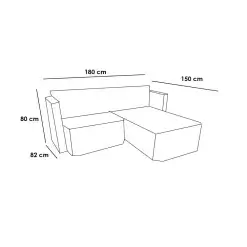 Sofa Opel 2 Lugares Com Chaise 180cm Tecido Linho Paropas Medidas