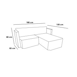 Sofa Opel 2 Lugares Com Chaise 180cm Tecido Linho Paropas Medidas