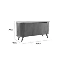 Buffet Luna 3 Portas Ripado LJ Medidas