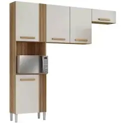 Armario De Cozinha Juma 5 Portas Aramoveis Atacama Off White