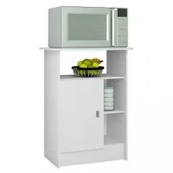 Balcao Multiuso Gramado 1 Porta Com Fruteira Atualle Branco