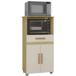 Balcao Multiuso Havana 2 Portas 1 Gaveta Atualle New Wood Off White