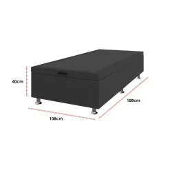 Base Box Bau Solteirao Suede 40x108x188 Framar Medidas