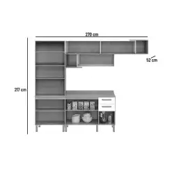 Cozinha Completa Pimenta 10 Portas 2 Gavetas Telasul Medidas