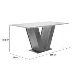 Mesa Classic 160x80cm Cel Moveis Medidas