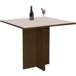 Mesa Los Angeles 90x90cm Minas Plac Canela Off White