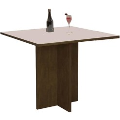 Mesa Los Angeles 90x90cm Minas Plac Canela Off White