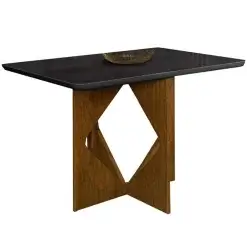 Mesa Madrid 120x80cm Minas Plac Cinamomo Preto