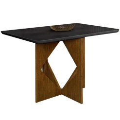 Mesa Madrid 120x80cm Minas Plac Cinamomo Preto