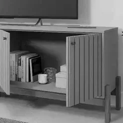 Rack Holanda 180cm Para TV Ate 70 Polegadas Ripado 2 Portas Permobili Detalhe