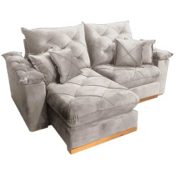 Sofa Gran Plus Em Linho Com Molas Ensacadas 4 Lugares Retratil E Reclinavel 230cm Imperio Bege