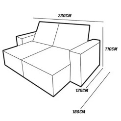 Sofa Gran Plus Em Linho Com Molas Ensacadas 4 Lugares Retratil E Reclinavel 230cm Imperio Medidas