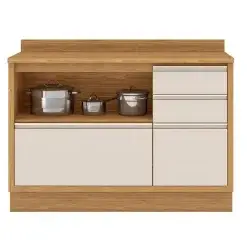 Balcao Lisboa 120cm 1 Porta 4 Gavetas Para Cozinha Itatiaia Interno