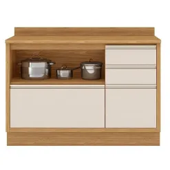 Balcao Lisboa 120cm 1 Porta 4 Gavetas Para Cozinha Itatiaia Interno
