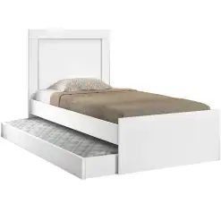 Cama Luara Solteiro Com Cama Auxiliar Cambel Branco